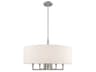Livex Lighting Meridian 6-Light Brushed Nickel Candelabra Drum Chandelier