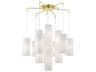 Livex Lighting Strathmore 15-Light Satin Brass Cylinder Pendant