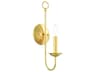 Livex Lighting Estate 1-Light Polished Brass Wall Sconce