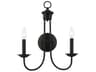 Livex Lighting Estate 2-Light Black Wall Sconce