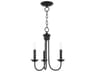 Livex Lighting Estate 3-Light Black Candelabra Chandelier