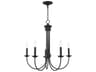 Livex Lighting Estate 5-Light Black Candelabra Chandelier