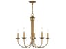 Livex Lighting Estate 5-Light Antique Gold Leaf Candelabra Chandelier