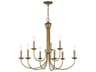 Livex Lighting Estate 9-Light Antique Gold Leaf Candelabra Chandelier