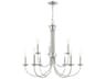 Livex Lighting Estate 9-Light Brushed Nickel Candelabra Tiered Chandelier
