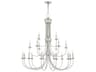 Livex Lighting Estate 21-Light Brushed Nickel Candelabra Tiered Chandelier