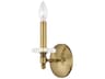 Livex Lighting Bennington 1-Light Antique Brass Crystal Wall Sconce