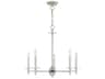 Livex Lighting Bennington 5-Light Brushed Nickel Crystal Candelabra Chandelier