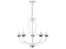 Livex Lighting Katarina 5-Light Antique White Brass Candelabra Chandelier