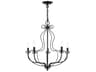Livex Lighting Katarina 5-Light Shiny Black Polished Chrome Candelabra Chandelier