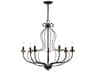 Livex Lighting Katarina 7-Light Black Antique Brass Chandelier