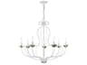 Livex Lighting Katarina 7-Light Antique White Brass Candelabra Chandelier