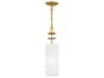 Livex Lighting Brookdale 1-Light Soft Gold Steel Cylinder Mini Pendant
