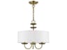Livex Lighting Brookdale 3-Light Antique Brass Cylinder Chandelier
