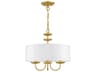 Livex Lighting Brookdale 3-Light Soft Gold Drum Chandelier
