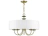 Livex Lighting Brookdale 5-Light Antique Brass Drum Chandelier