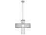 Livex Lighting Bella Vista 1-Light Brushed Nickel Clear Crystal Drum Pendant