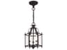 Livex Lighting Livingston 3-Light Bronze Glass Candelabra Lantern Chandelier