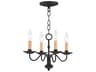 Livex Lighting Heritage 4-Light Black Candelabra Chandelier
