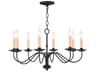 Livex Lighting Heritage 8-Light Black Candelabra Tiered Chandelier