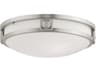 Livex Lighting Titania 2-Light Brushed Nickel Glass Bowl Flush Mount