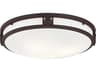 Livex Lighting Titania 3-Light Bronze Glass Bowl Flush Mount