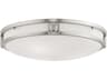 Livex Lighting Titania 3-Light Brushed Nickel White Glass Bowl Flush Mount