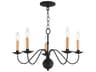 Livex Lighting Heritage 5-Light Black Candelabra Chandelier