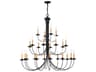 Livex Lighting Heritage 24-Light Black Candelabra Tiered Chandelier