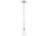 Livex Lighting Zurich 1-Light Brushed Nickel Glass Cylinder Geometric Mini Pendant