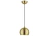 Livex Lighting Stockton 1-Light Antique Brass Polished Dome Mini Pendant