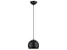 Livex Lighting Stockton 1-Light Shiny Black Polished Chrome Dome Mini Pendant