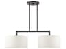 Livex Lighting Meridian 2-Light Black Chrome Drum Island Pendant