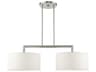 Livex Lighting Meridian 2-Light Brushed Nickel Drum Island Pendant