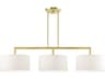 Livex Lighting Meridian 3-Light Satin Brass Drum Island Pendant