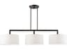 Livex Lighting Meridian 3-Light Black Chrome Drum Island Pendant