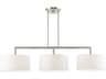 Livex Lighting Meridian 3-Light Brushed Nickel Drum Island Pendant