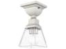 Livex Lighting Mission 1-Light Brushed Nickel Glass Semi Flush Mount