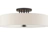 Livex Lighting Meridian 6-Light English Bronze Drum Semi Flush Mount