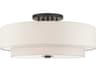 Livex Lighting Meridian 6-Light English Bronze Drum Semi Flush Mount