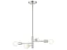Livex Lighting Bannister 4-Light Brushed Nickel Linear Chandelier