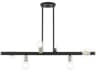 Livex Lighting Bannister 6-Light Black Brushed Nickel Linear Island Pendant