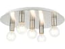 Livex Lighting Hillview 5-Light Brushed Nickel Globe Semi Flush Mount