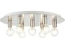 Livex Lighting Hillview 7-Light Brushed Nickel Semi Flush Mount