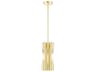 Livex Lighting Acra 3-Light Satin Brass Cylinder Mini Pendant