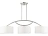 Livex Lighting Meridian 3-Light Brushed Nickel Drum Island Pendant