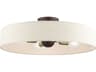 Livex Lighting Venlo 4-Light Bronze Antique Brass Drum Geometric Flush Mount