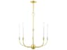 Livex Lighting Clairmont 5-Light Satin Brass Candelabra Chandelier