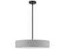 Livex Lighting Elmhurst 4-Light Black Gray Drum Pendant