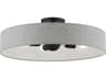 Livex Lighting Elmhurst 4-Light Black Drum Semi Flush Mount